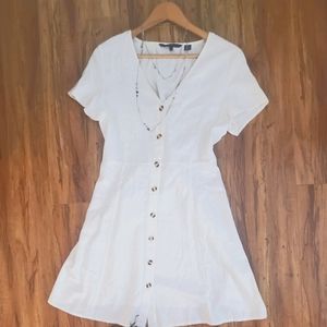 Linen Button-Up Dress
